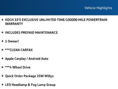2022 Jeep Wrangler Unlimited Willys