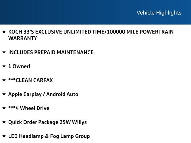2022 Jeep Wrangler Unlimited Willys