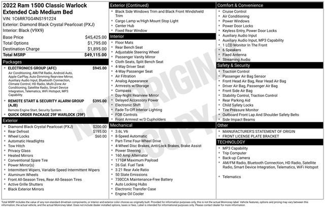 2022 RAM 1500 Classic Warlock