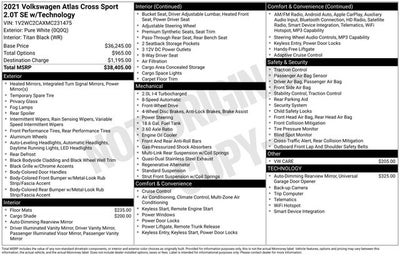 2021 Volkswagen Atlas Cross Sport 2.0T SE w/Technology