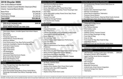 2018 Chrysler 300 300S