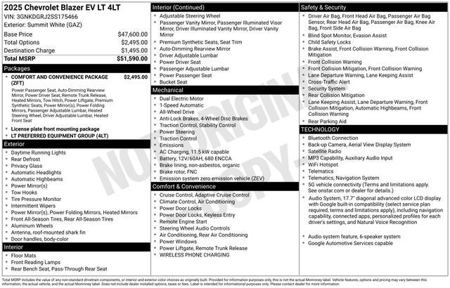 2025 Chevrolet Blazer EV AWD LT