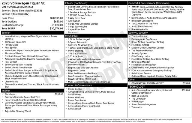 2020 Volkswagen Tiguan SE