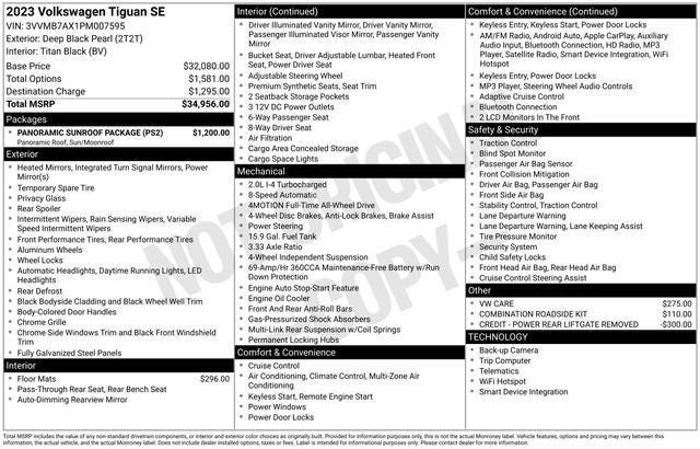 2023 Volkswagen Tiguan SE