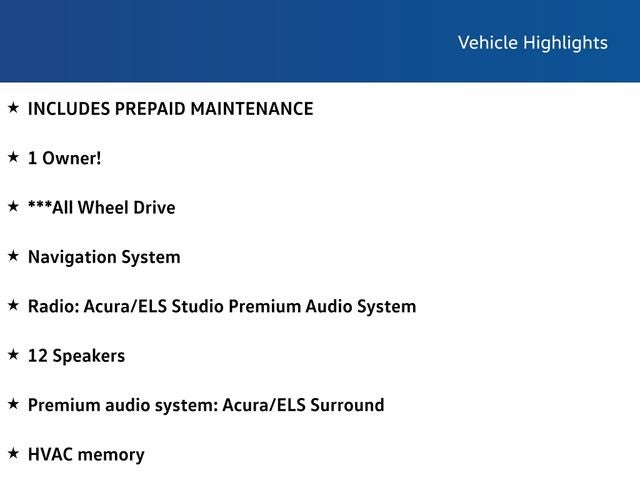 2017 Acura MDX w/Advance Pkg