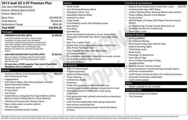 2013 Audi Q5 Premium Plus