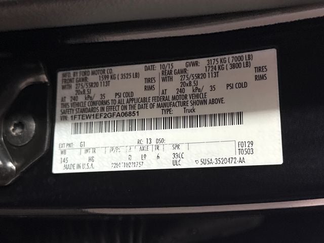 2016 Ford F-150 Lariat