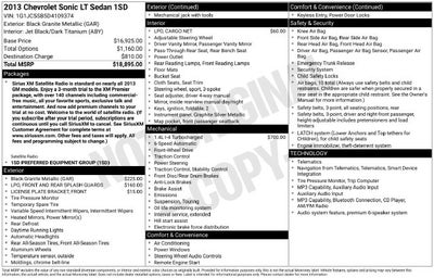 2013 Chevrolet Sonic LT