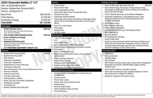 2024 Chevrolet Malibu LT 1LT