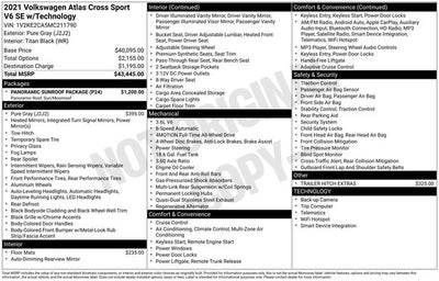 2021 Volkswagen Atlas Cross Sport 3.6L V6 SE w/Technology
