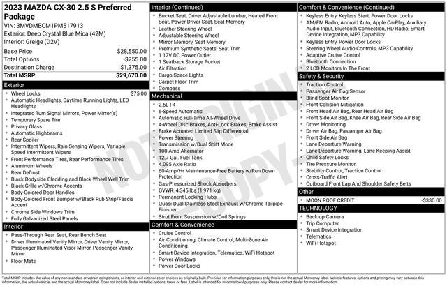 2023 Mazda Mazda CX-30 2.5 S Preferred Package