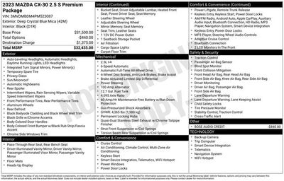 2023 Mazda Mazda CX-30 2.5 S Premium Package