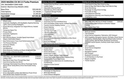 2025 Mazda Mazda CX-30 2.5 Turbo Premium Package