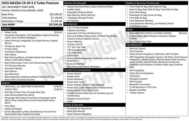 2025 Mazda Mazda CX-30 2.5 Turbo Premium Package
