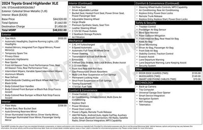 2024 Toyota Grand Highlander XLE