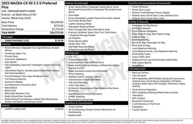 2023 Mazda Mazda CX-50 2.5 S Preferred Plus Package