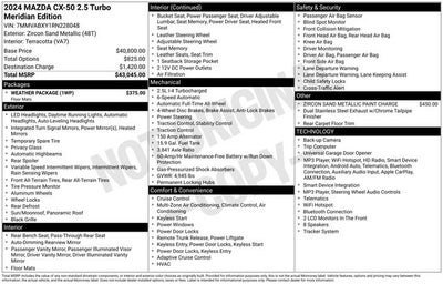2024 Mazda Mazda CX-50 2.5 Turbo Meridian Edition