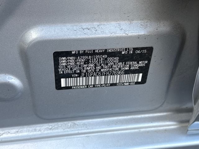 2015 Subaru Impreza 2.0i Premium