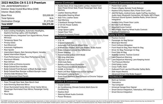 2023 Mazda Mazda CX-5 2.5 S Premium Package