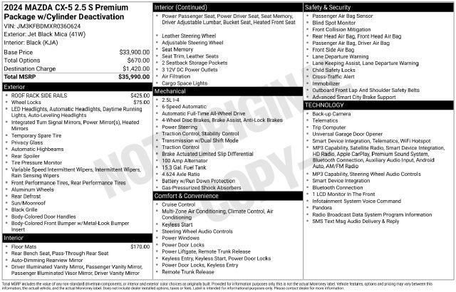 2024 Mazda Mazda CX-5 2.5 S Premium Package