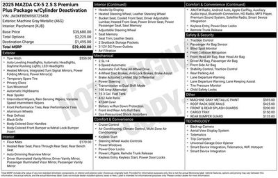 2025 Mazda Mazda CX-5 2.5 S Premium Plus Package