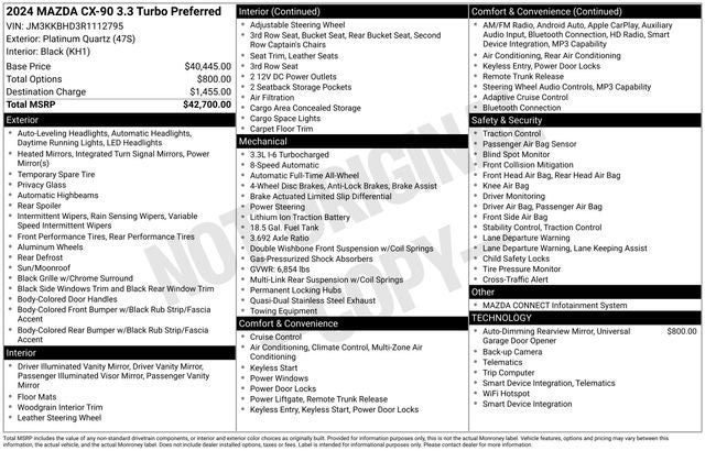 2024 Mazda Mazda CX-90 3.3 Turbo Preferred