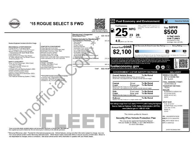 2015 Nissan Rogue Select S
