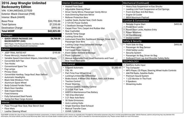 2016 Jeep Wrangler Unlimited Sahara