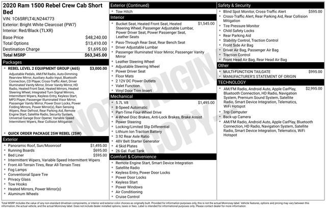 2020 RAM 1500 Rebel