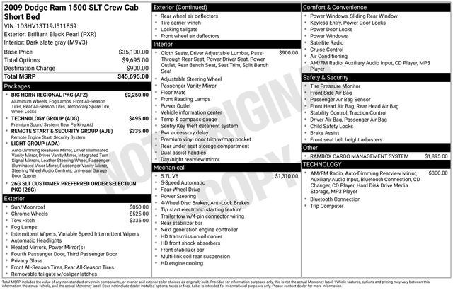2009 Dodge Ram 1500 SLT