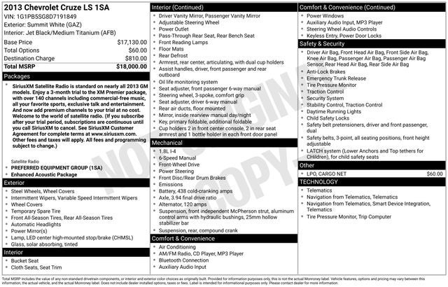 2013 Chevrolet Cruze LS