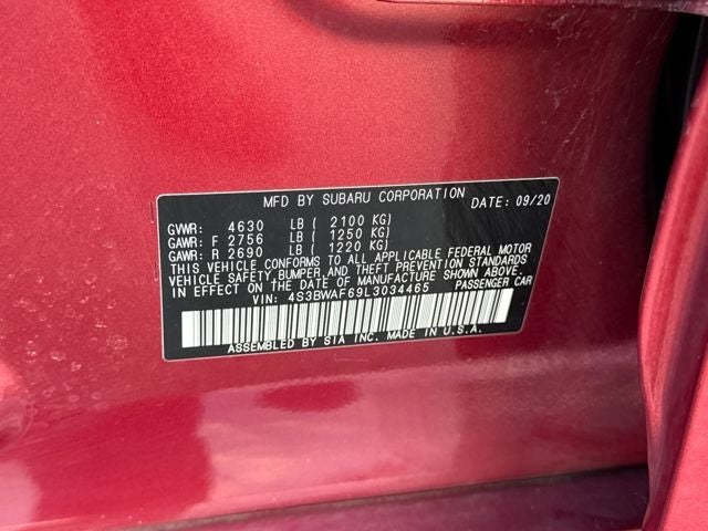 2020 Subaru Legacy 2.5i Sport