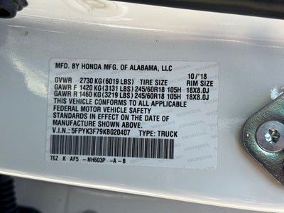 2019 Honda Ridgeline RTL-E