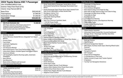 2024 Toyota Sienna XSE 7 Passenger