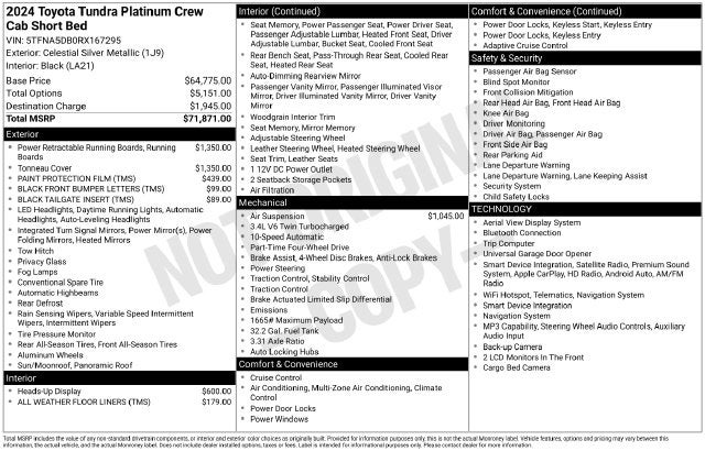 2024 Toyota Tundra Platinum