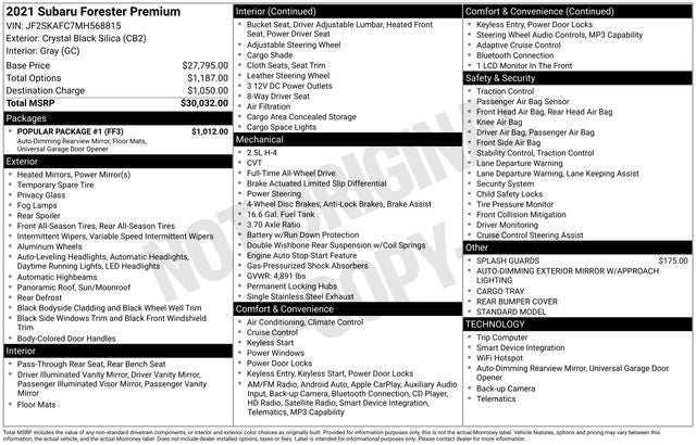 2021 Subaru Forester Premium