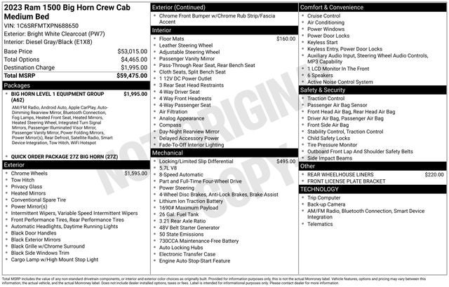 2023 RAM Ram 1500 Pickup Big Horn/Lone Star - Photo 32