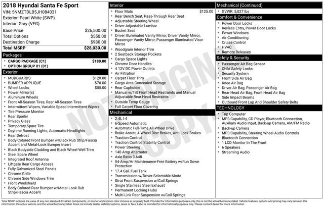 2018 Hyundai Santa Fe Sport 2.4 Base