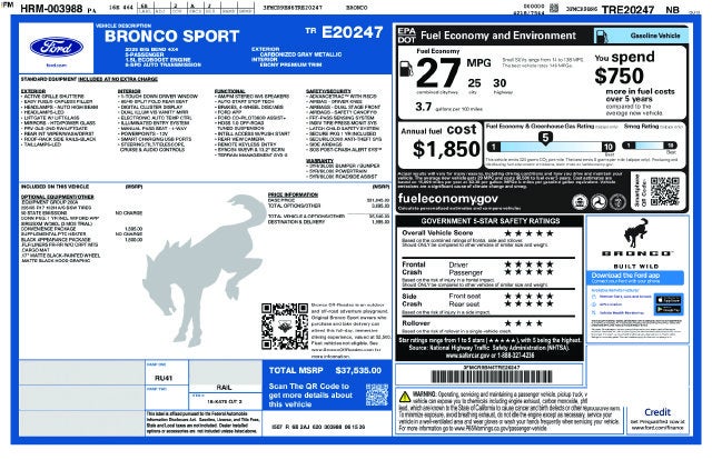 2026 Ford Bronco Sport Big Bend