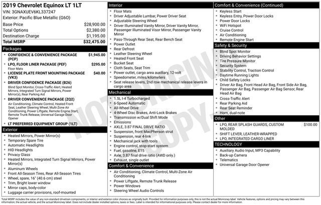 2019 Chevrolet Equinox LT