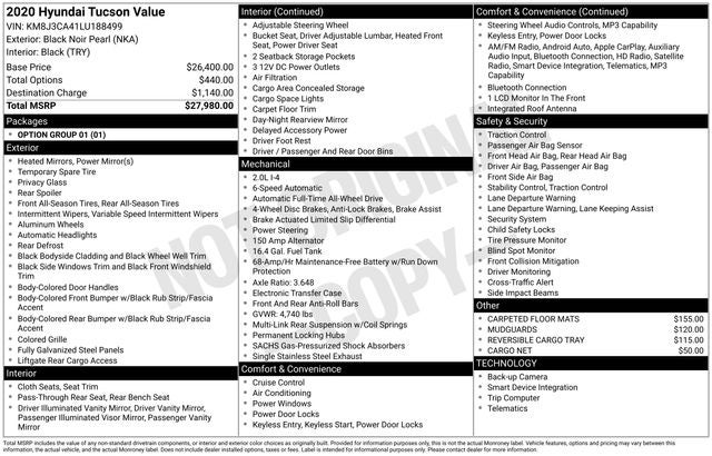 2020 Hyundai Tucson Value