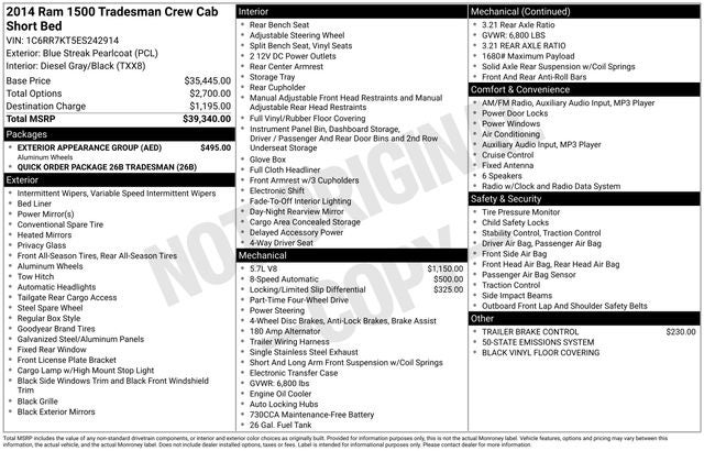 2014 RAM 1500 Tradesman