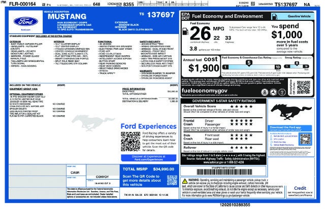 2026 Ford Mustang EcoBoost