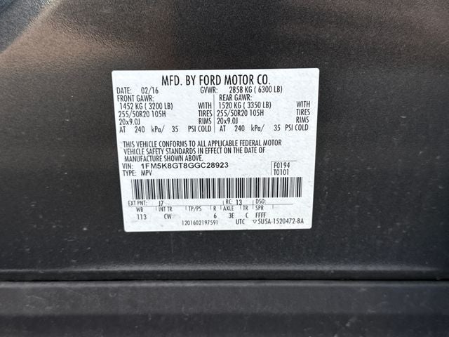 2016 Ford Explorer Sport