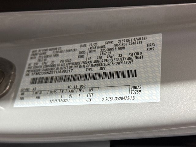 2026 Ford Escape Hybrid ST-Line Select