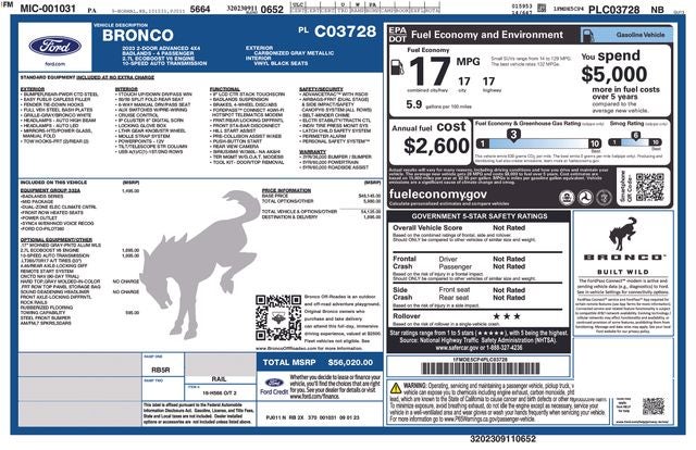 2023 Ford Bronco Base