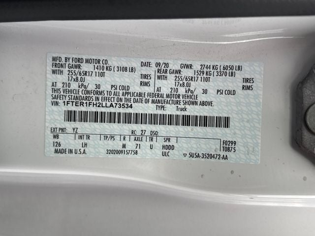 2020 Ford Ranger XLT