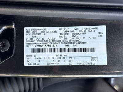 2019 Ford F-150 Lariat