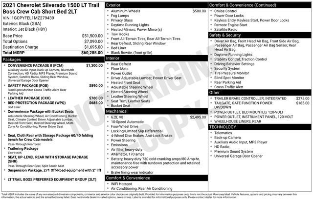 2021 Chevrolet Silverado 1500 LT Trail Boss
