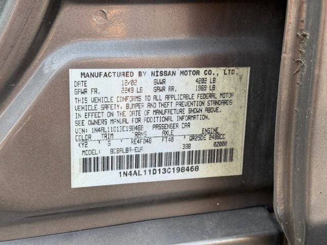2003 Nissan Altima 2.5 S